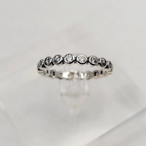 Sterling Silver Eternity Band - Picture 12 of 17